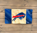 Wavy Buffalo Bills Flag (solid wood)