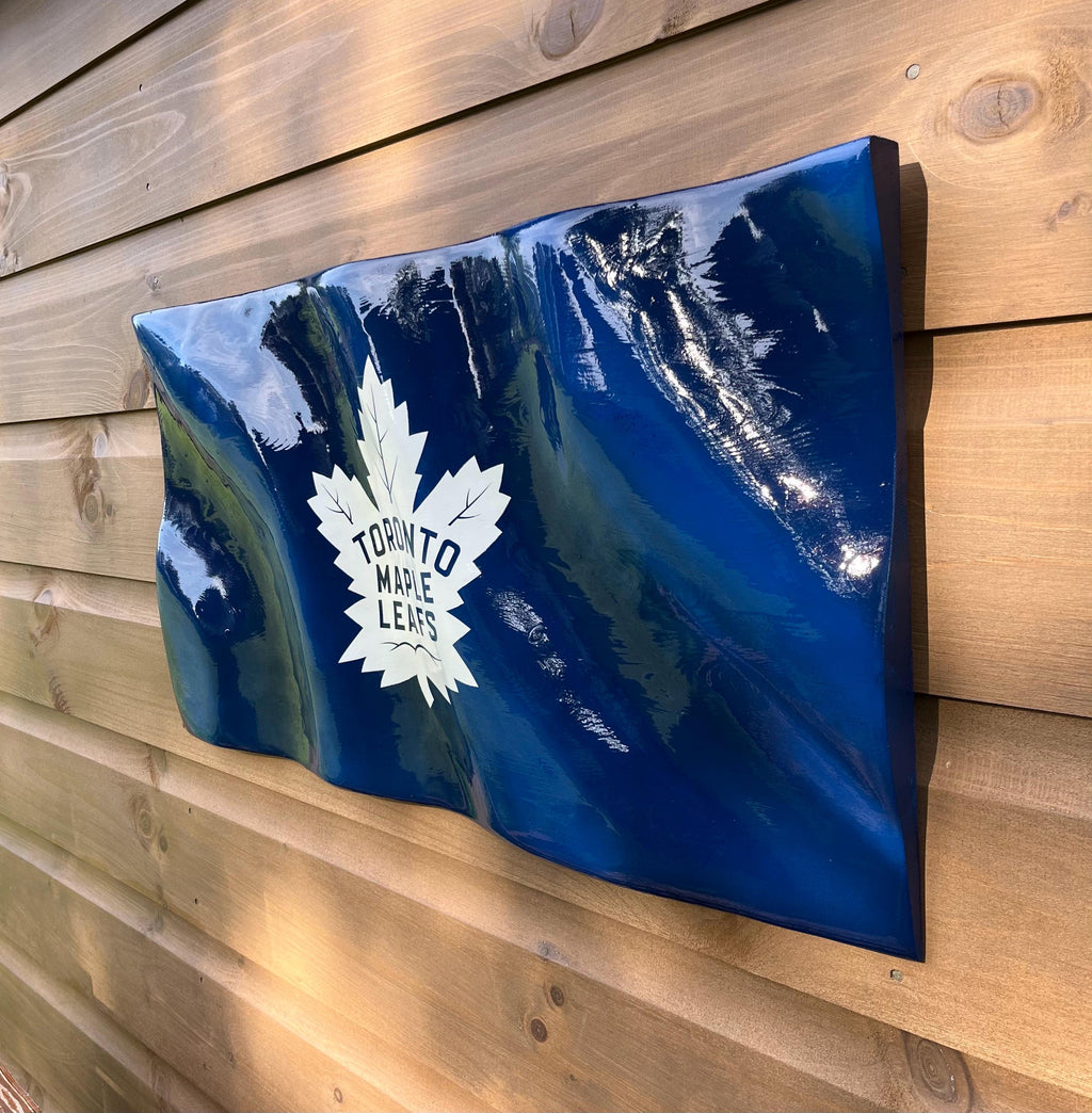 Wavy Toronto Maple Leafs Flag (solid wood)