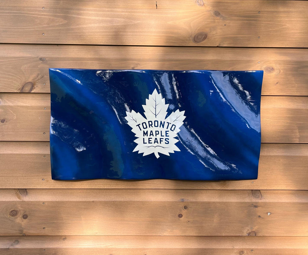 Wavy Toronto Maple Leafs Flag (solid wood)