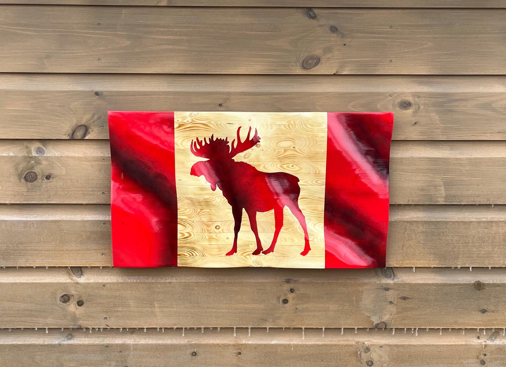 Wavy Canada Moose Flag