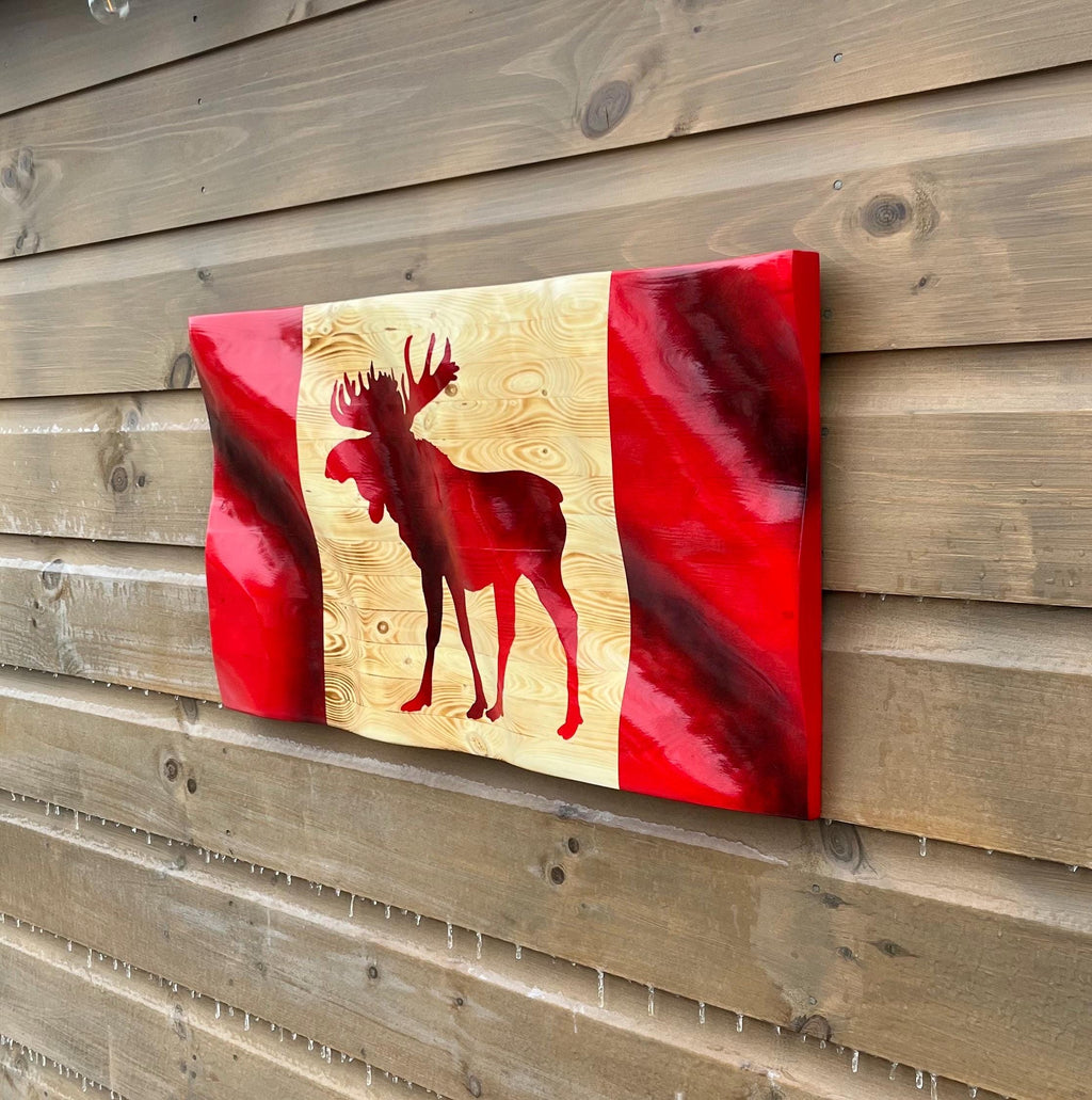 Wavy Canada Moose Flag