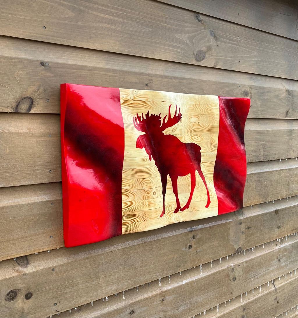 Wavy Canada Moose Flag