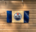 Wavy Edmonton Oilers Flag (solid wood)