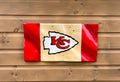 Wavy Kansas City Chiefs Flag (solid wood)